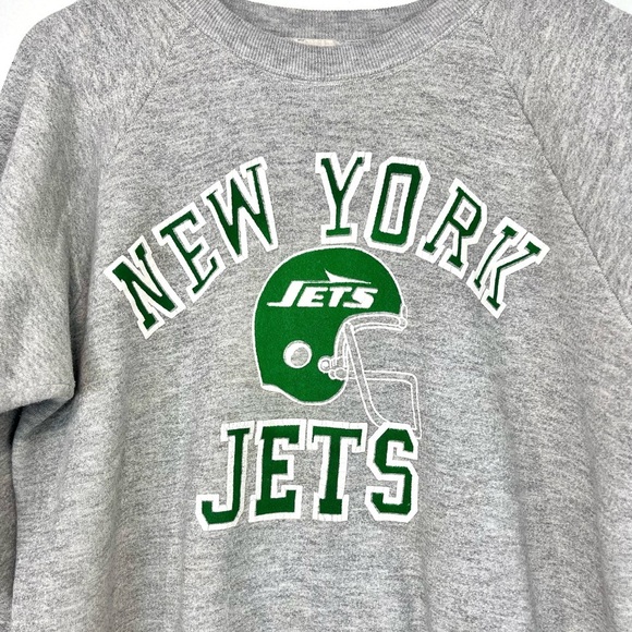 Vintage 80’s New York Jet’s Crewneck Sweatshirt Size XL - Picture 2 of 12